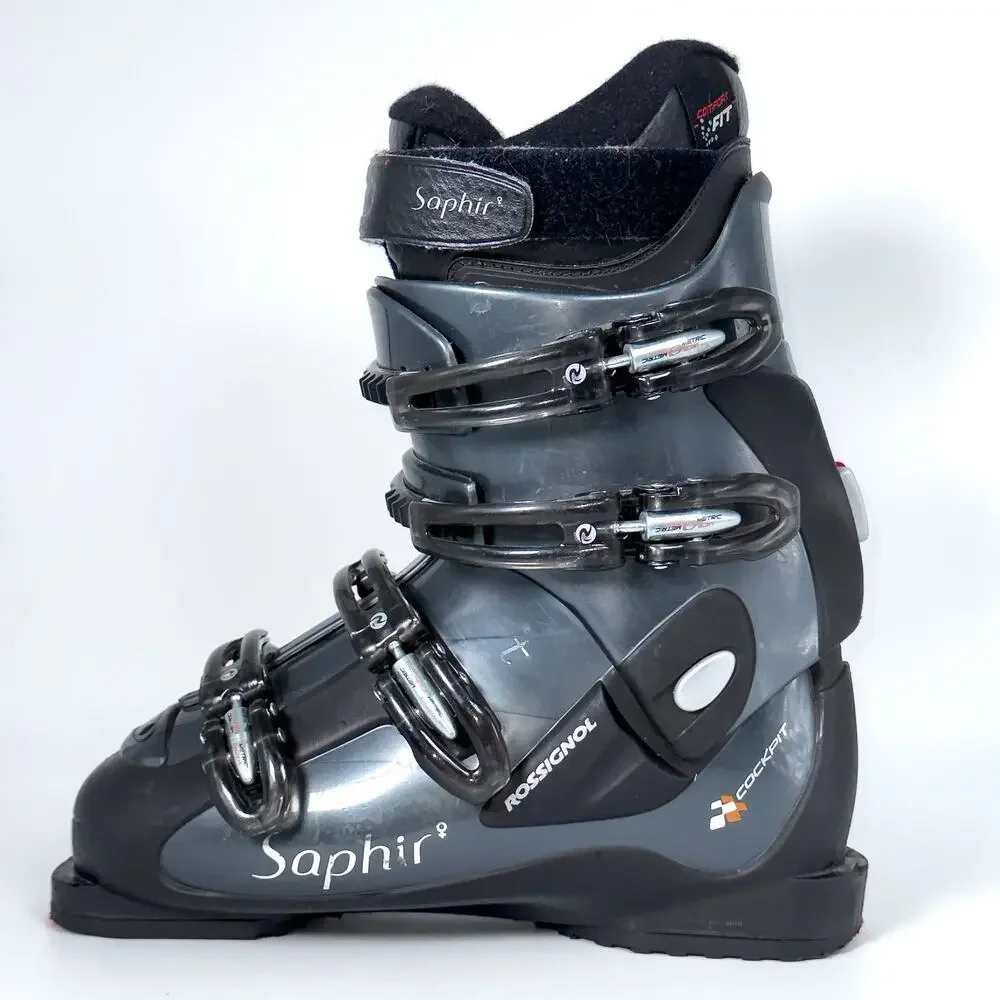 Rossignol Saphir Cockpit Ski Boots Womens Size 26 26.5 Shell 27.5 BSL 305mm Gray